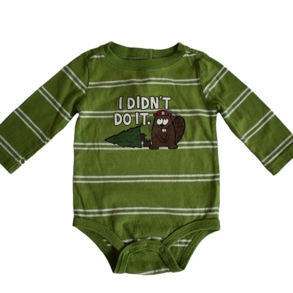 Koala Baby Other - Koala Baby Stripe I Didn't Do It Beaver Bodysuit 3 Months